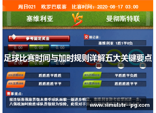 足球比赛时间与加时规则详解五大关键要点 足球比赛时间与加时规则详解五大关键要点
