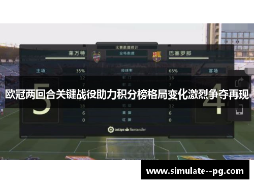欧冠两回合关键战役助力积分榜格局变化激烈争夺再现 欧冠两回合关键战役助力积分榜格局变化激烈争夺再现
